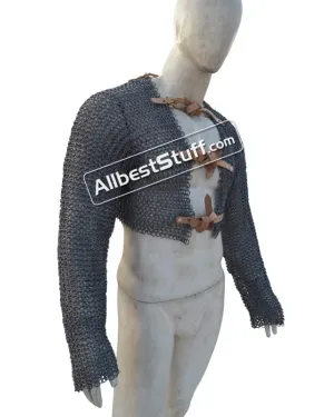 8 mm Full Flat Riveted Maille Voider Closed Chest & Arm Coverage